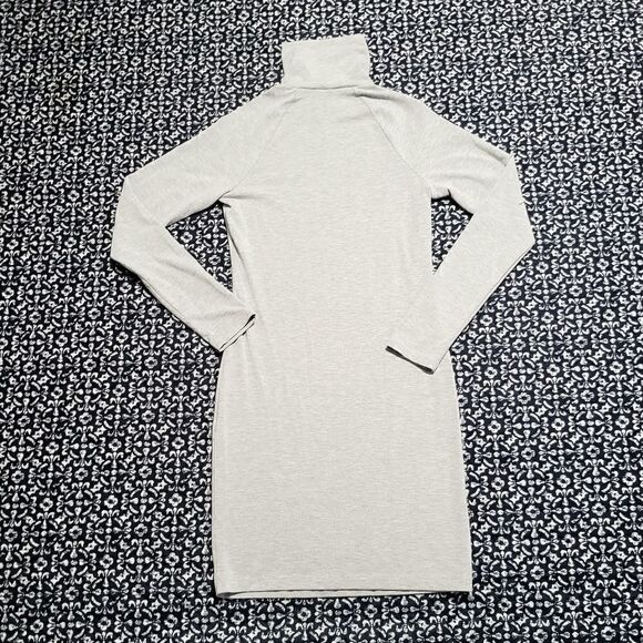 NWOT Forever 21 Grey Turtleneck Long Sleeve Fitted Tight Bodycon Midi Mini Dress - Picture 2 of 3